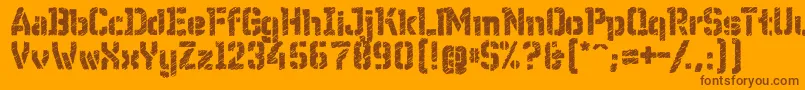 WcWunderbachRoughBta Font – Brown Fonts on Orange Background