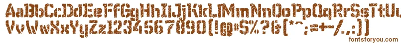 WcWunderbachRoughBta Font – Brown Fonts on White Background