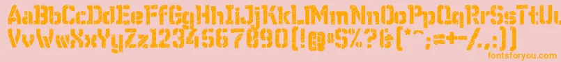 WcWunderbachRoughBta Font – Orange Fonts on Pink Background