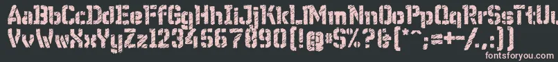 WcWunderbachRoughBta Font – Pink Fonts on Black Background