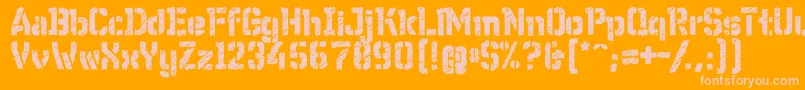 WcWunderbachRoughBta Font – Pink Fonts on Orange Background