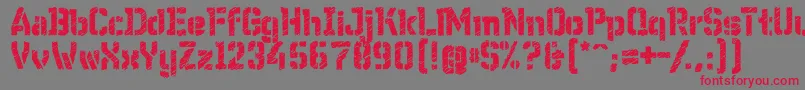 WcWunderbachRoughBta Font – Red Fonts on Gray Background