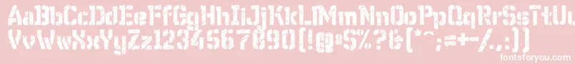 WcWunderbachRoughBta Font – White Fonts on Pink Background