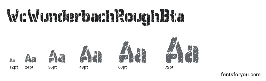 WcWunderbachRoughBta Font Sizes