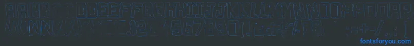 Decade3D Font – Blue Fonts on Black Background