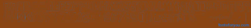 Decade3D Font – Blue Fonts on Brown Background