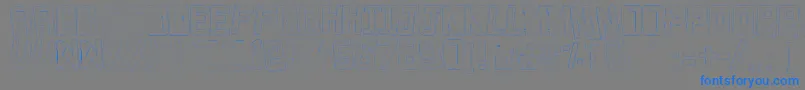 Weitere Informationen zur Decade3D-Schriftart Decade3D-Schriftart – Blaue Schriften auf grauem Hintergrund