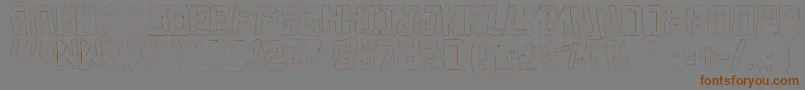 Decade3D Font – Brown Fonts on Gray Background
