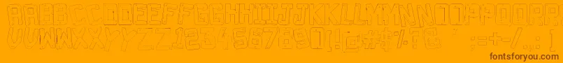 Decade3D Font – Brown Fonts on Orange Background