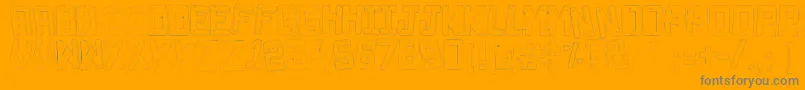 Decade3D Font – Gray Fonts on Orange Background