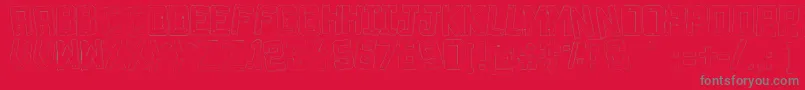 Decade3D Font – Gray Fonts on Red Background