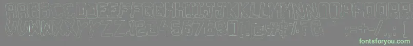 Decade3D Font – Green Fonts on Gray Background