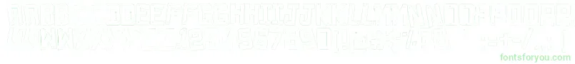Decade3D Font – Green Fonts on White Background
