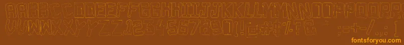 Decade3D Font – Orange Fonts on Brown Background