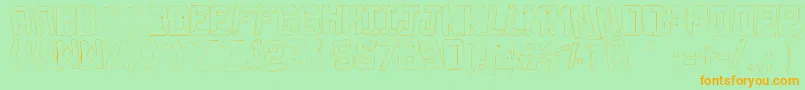 Decade3D Font – Orange Fonts on Green Background