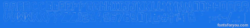 Decade3D Font – Pink Fonts on Blue Background