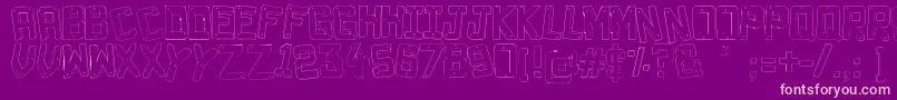 Decade3D Font – Pink Fonts on Purple Background