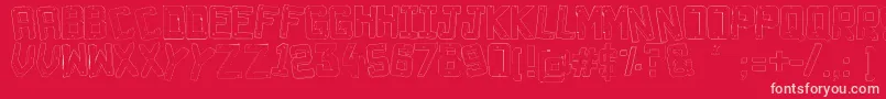 Decade3D-Schriftart – Rosa Schriften auf rotem Hintergrund