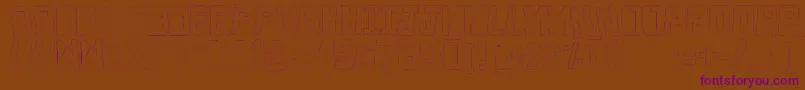 Decade3D Font – Purple Fonts on Brown Background