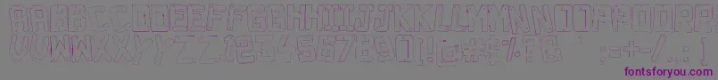 Decade3D Font – Purple Fonts on Gray Background