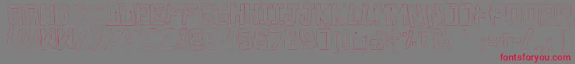Decade3D Font – Red Fonts on Gray Background