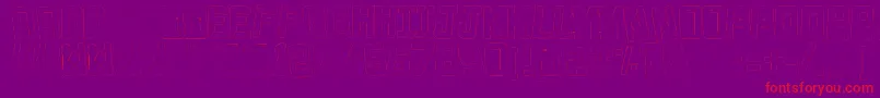 Decade3D Font – Red Fonts on Purple Background