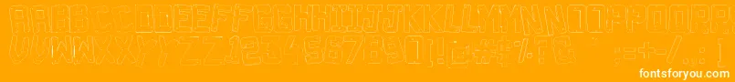 Decade3D Font – White Fonts on Orange Background