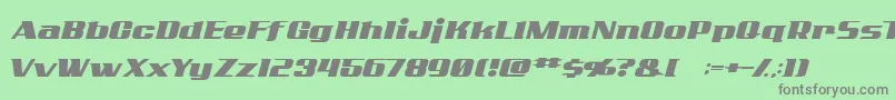 フォントAddcn – 緑の背景に灰色の文字