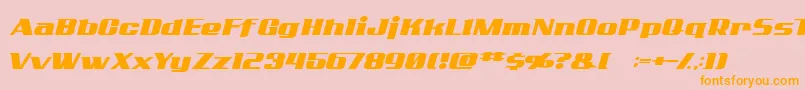 Addcn-Schriftart – Orangefarbene Schriften auf rosa Hintergrund