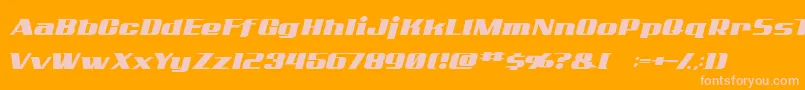 Addcn Font – Pink Fonts on Orange Background