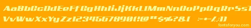 Addcn Font – Yellow Fonts on Orange Background