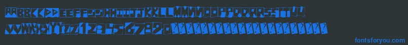 Fantombantum Font – Blue Fonts on Black Background