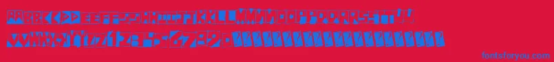 Fantombantum-fontti – siniset fontit punaisella taustalla