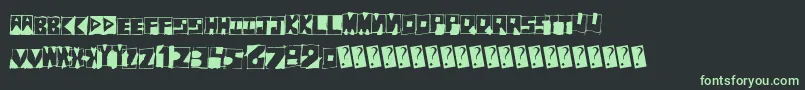 フォントFantombantum – 黒い背景に緑の文字