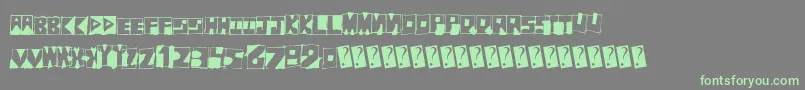 Fantombantum-Schriftart – Grüne Schriften auf grauem Hintergrund