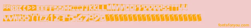 Fantombantum Font – Orange Fonts on Pink Background