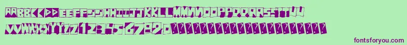 Fantombantum Font – Purple Fonts on Green Background