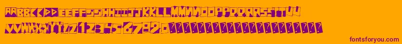 Police Fantombantum – polices violettes sur fond orange