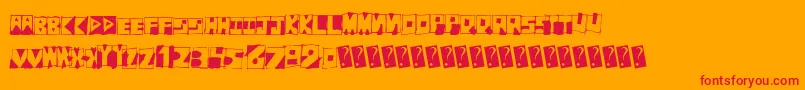 Fantombantum Font – Red Fonts on Orange Background