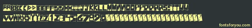 Fantombantum-Schriftart – Gelbe Schriften auf schwarzem Hintergrund