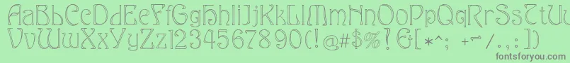 Eddanarrow Font – Gray Fonts on Green Background