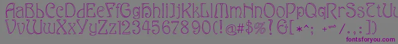 Eddanarrow Font – Purple Fonts on Gray Background