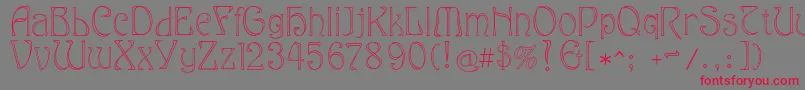 Eddanarrow Font – Red Fonts on Gray Background