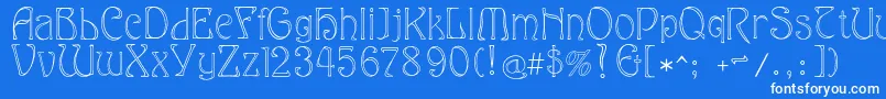 Eddanarrow Font – White Fonts on Blue Background