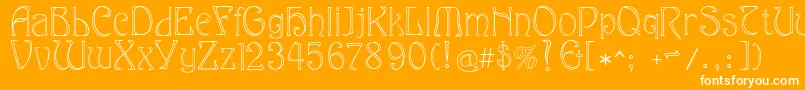 Eddanarrow Font – White Fonts on Orange Background