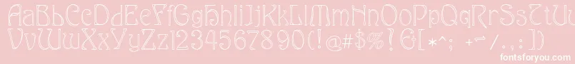 Eddanarrow Font – White Fonts on Pink Background