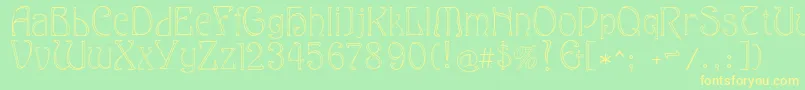 fuente Eddanarrow – Fuentes Amarillas Sobre Fondo Verde