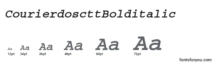 CourierdoscttBolditalic Font Sizes