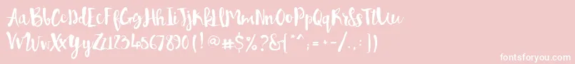 Шрифт Pennellino – белые шрифты на розовом фоне