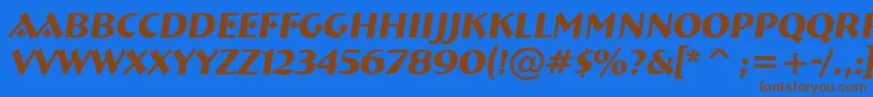 ABremenItalic Font – Brown Fonts on Blue Background
